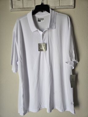 PGA Tour White Men's Stretch Polo
